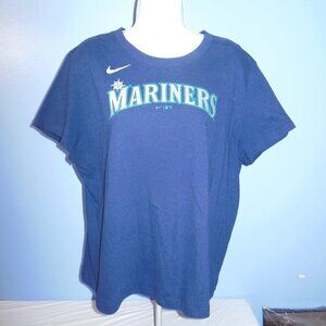 Women Nike Blue Seattle Mariners Short Sleeve T-Shirt XL